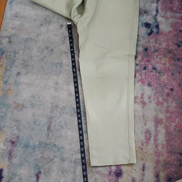 Vintage Leather International Male Pants in Light Moss Green Size 36 - Picture 9 of 11